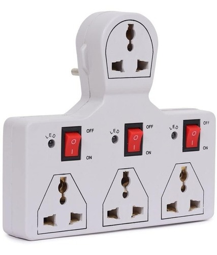 Cordless Wall Socket Multi Outlet Extension Board - Material: Plastic