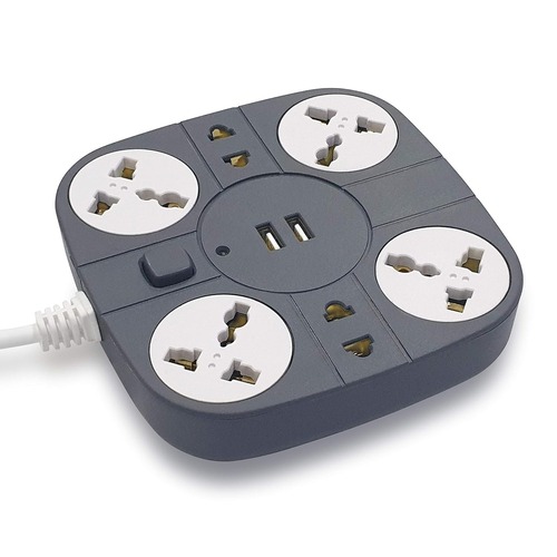 Extension Cord With Usb Port - Color: White