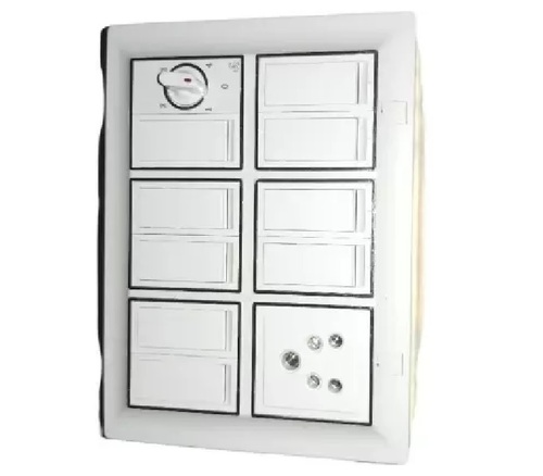 Switch Socket Combined Box6A 9 Switch 6A 1 Reguletar Wall Plate - Color: White