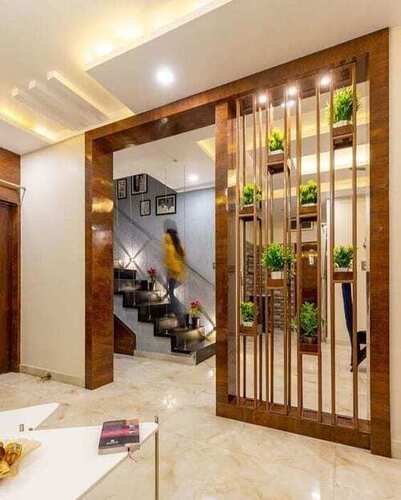 Glass And Wood Wall Partition