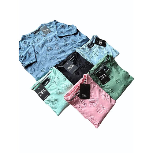 Embossed Loopknit T Shirt - Color: Available In Different Of Colors