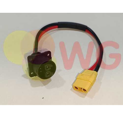 E-Scooty Charging Socket Oki 2+4 To Xt90 Female Connector Converter - Material: Plastic