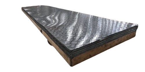 Aluminum Checkered Sheet - Aluminum Sheet, Customized Size, Silver | Weatherproof Coating, Polished Surface, High Strength