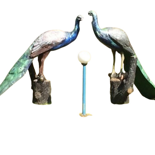 Fiber Peacock Statue