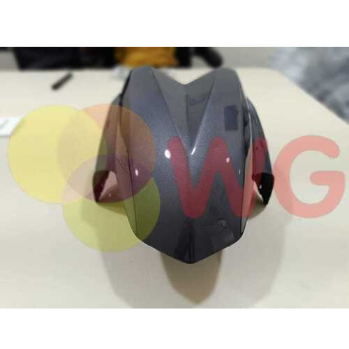 Front Mudguard For E-Scooter Black With Gray Paint - Material: Durable Plastic