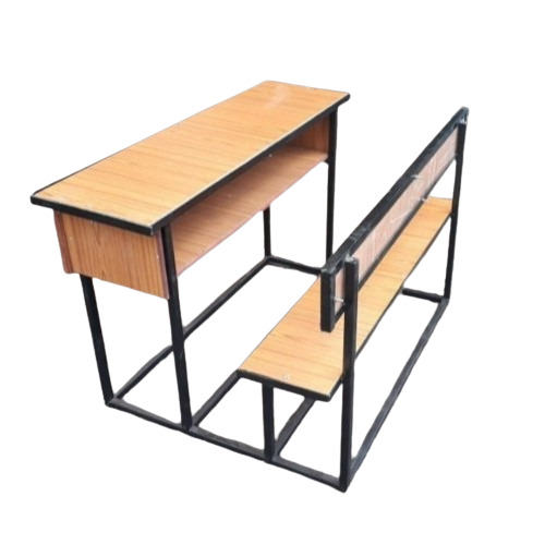 Teak Wood School Dual Desk Bench