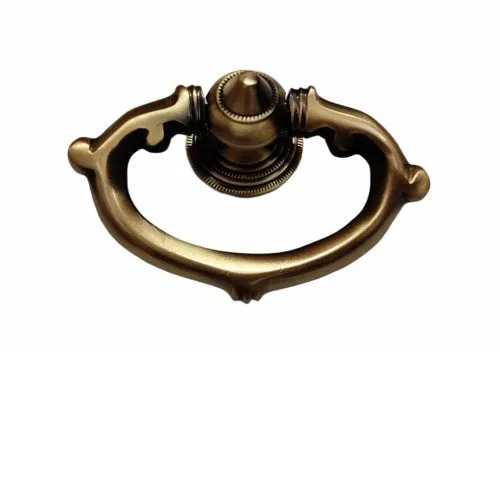 Brass Door Knocker (Knurling) - Brass, 4", Golden Finish | Anti Corrosion, Door Mounting, 210g