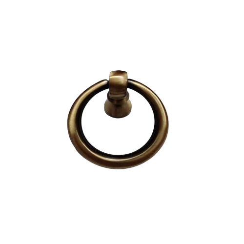 Brass Ring Door Knocker With Base - Brass, 2.5", Golden Finish | Anti Corrosion, Door Mounting