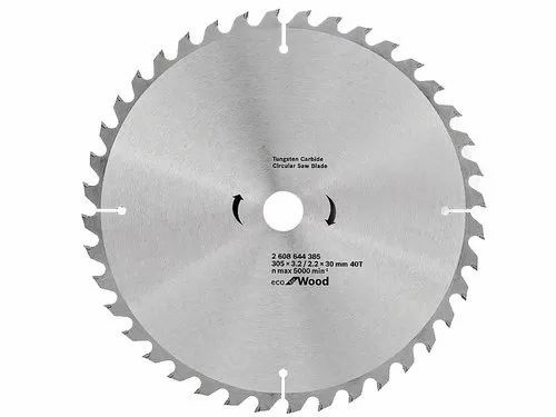 Wood Cutting Blade - Customized Size Silver Polished Carbide Round Shape | Durable Medium Cutting Force Electric Operation Solid Hardness