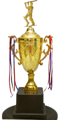 Metal Trophy - Fiber Material, Customized Size, Golden Color | Polished Finish, Plastic Base, Table Top Mount