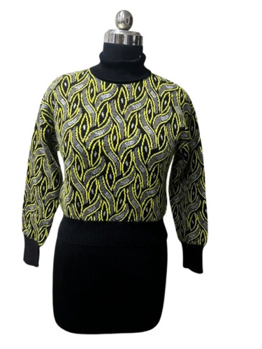 Ladies Woolen Tops - Color: Yellow