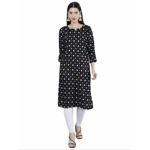 Printed Kurtis - Color: Black