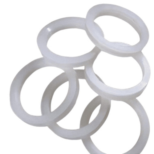 Silicon O Rings - 100% Pure Machine-made, Rigid White Solid | Lightweight, Eco-friendly, Round Shape For Industrial Applications