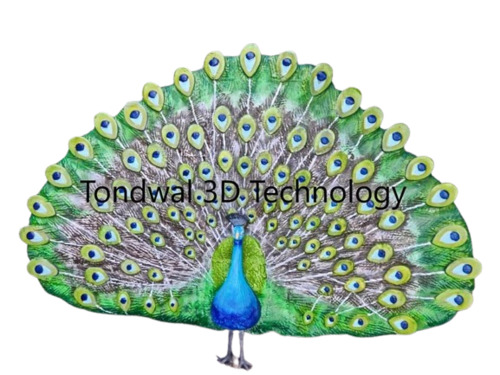 Fiber Peacock Statue