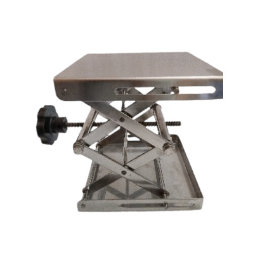 Stainless Steel Laboratory Jack - Width: 8 Inch (In)