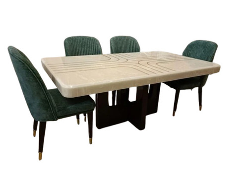 4 Seater Wooden Dining Table Set