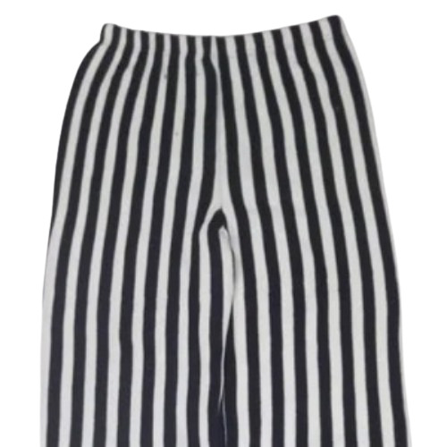 Ladies Black White Striped Pant