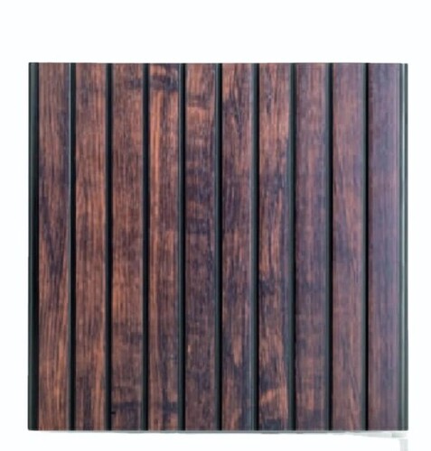 Pvcantique Wood Wall Panel - Wooden Brown Rectangular | Decorative Vertical Line Design