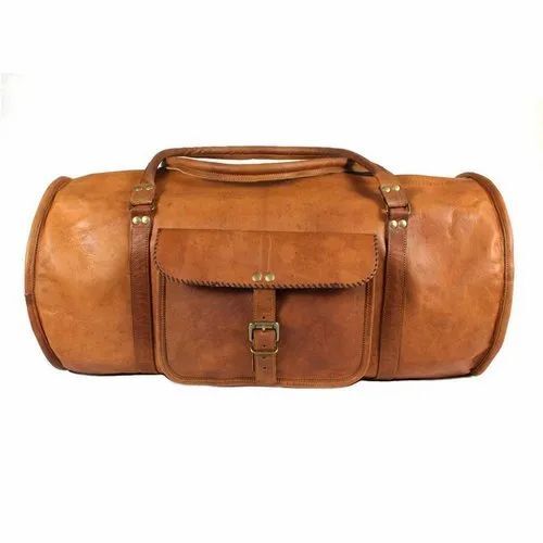Unisex Leather Duffel Bag