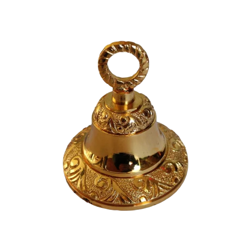 Golden Brass Hanging Bell - Brass, 1.25"-6" | Antique Finish, Easy to Install, Eco-Friendly
