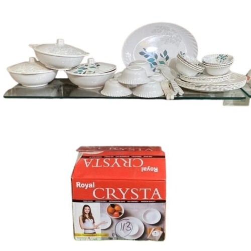 Melamine Dinnerware Set - Color: White