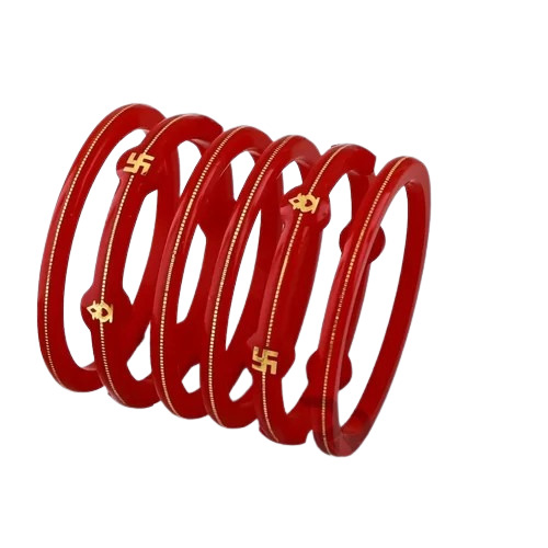 Gold Plated Pola Bangles - Color: Multicolor