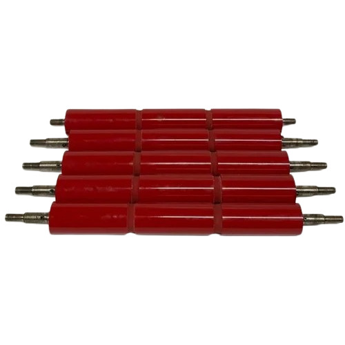 Printing Polyurethane Rollers - Color: Red & Silver