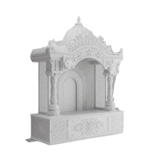 4.4 Feet White Marble Temples