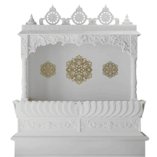 6 Feet White Marble Temple