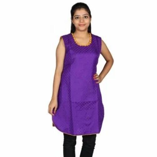 Castle Purple Self Polka Dotted Kurti