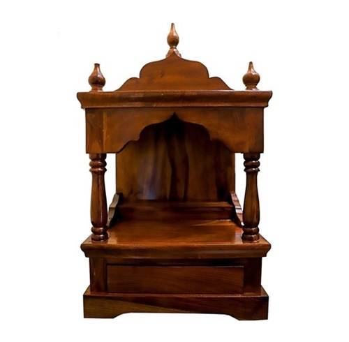 Wooden Temple - Solid Wood Standard Size Brown | Antibacterial Moisture Proof Easy to Clean Portable Floor Mount Religious Style