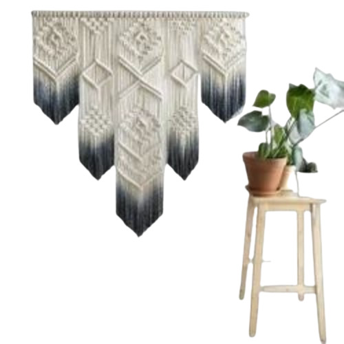 Modern White Handmade Macrame Wall Hanging