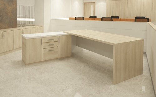 Wooden Office Table By Liv Arch Interiors Pvt Ltd