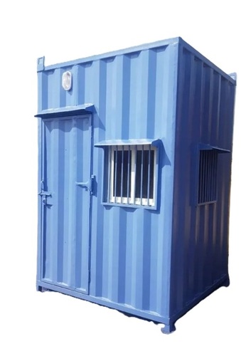 Modular Guard Cabin - Steel, Customized Size, Blue | Portable, Weather Resistant, Insulated Walls, Lockable Steel Doors