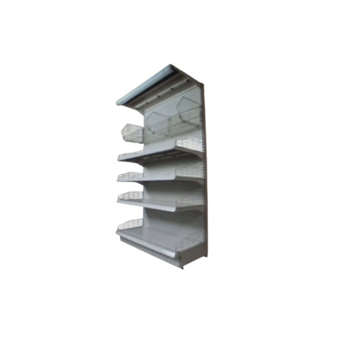 Super Market Rack - Metal MS, Powder Coated Finish | Rust Free, Industrial Grade, Corrosion Resistant for Market and Supermarket Use