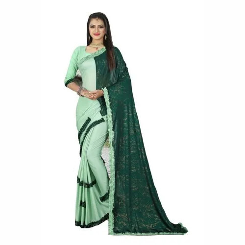 Ruffle Silk Saree