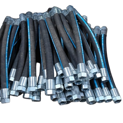 Rubber Hydraulic Hose Pipe - Rubber, Standard Size, Black | Durable, Long Lasting, Industrial Use