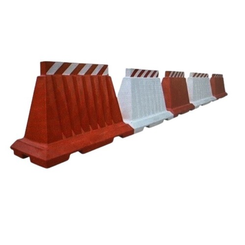 Plastic Road Barrier - Color: Red And White