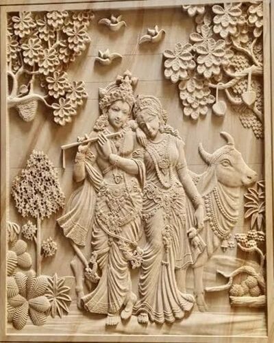 Radha Krishna Stone Mural