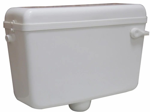 Flush Tank - Plastic 10 Liters White | Easy to Install Easy to Clean Wall Mounted Rectangular Shape Waterproof Leak Resistant