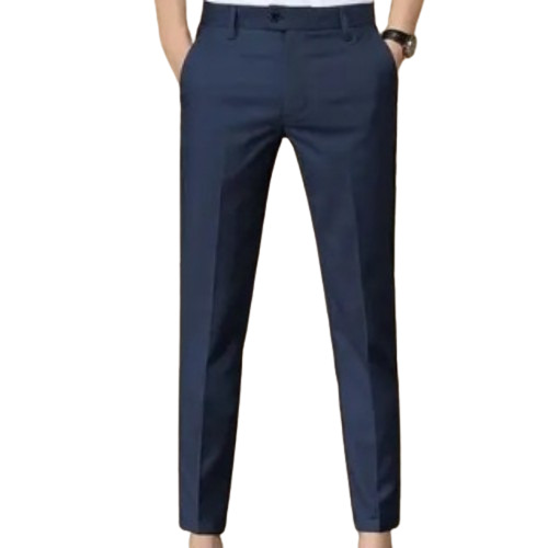 Blue Mens Cotton Pant 
