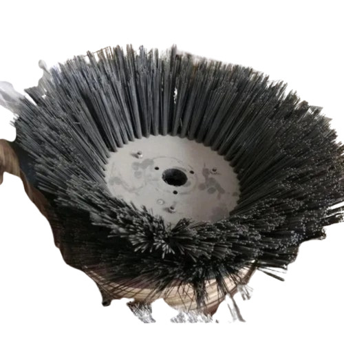 Industrial Circular Wire Brushes - Bristle Color: Black