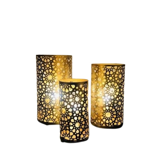 Round Silver Shade Lamps