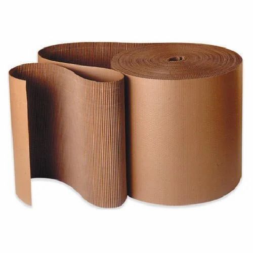 2 Ply Brown Corrugated Roll - Coating Material: Yes