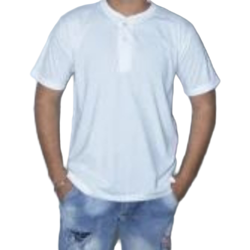 Short Sleeves Plain White Mens T Shirts - Cotton, Customized Size, White | Regular Fit, Sweat-Absorbent, Durable Stitching