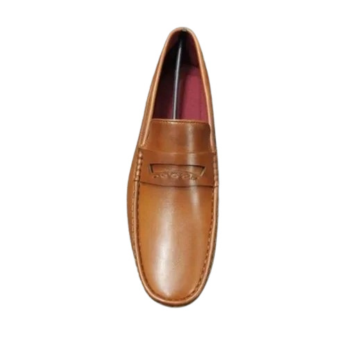 Brown Leather Loafer Shoes - Heel Size: Low