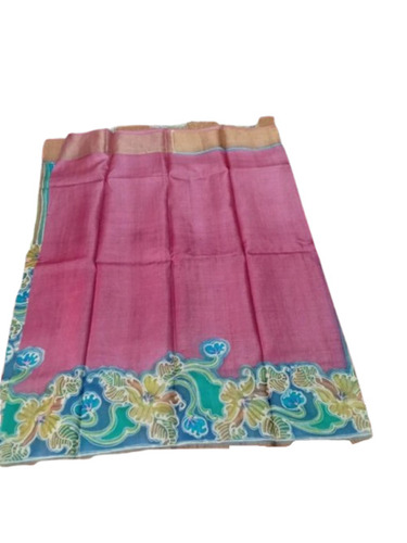 Hand Painted Tussar Silk Saree