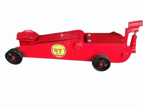 Hydraulic Trolly Jack - Metal, Standard Size, Multiple Colors | Heavy Duty, High Flow Rate, Manual Power Source, Foot-Mounted, 1 Year Warranty