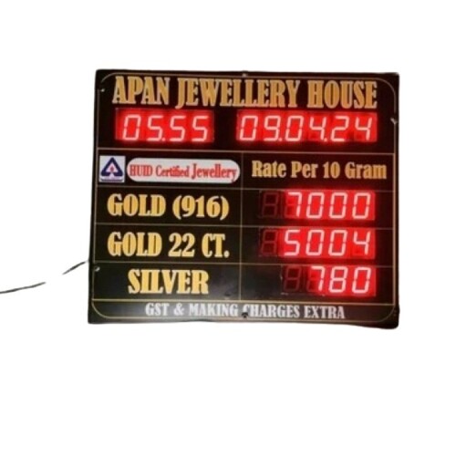 Gold Rate Display Board - Application: Industrial