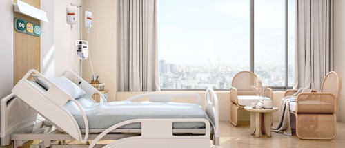 Good Quality Hospital Bed - Rectangular, White | Durable, Portable, Easy to Use, Suitable for Hospital Use, Store in Dry Place